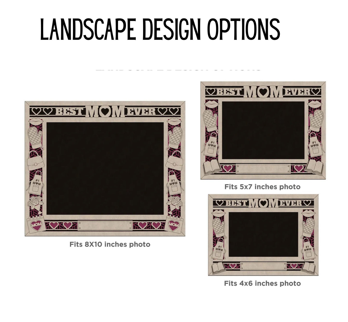 Custom Mom Engraved Wooden Picture Frame – Personalized Laser-Cut Photo Frame, Handmade in Ohio