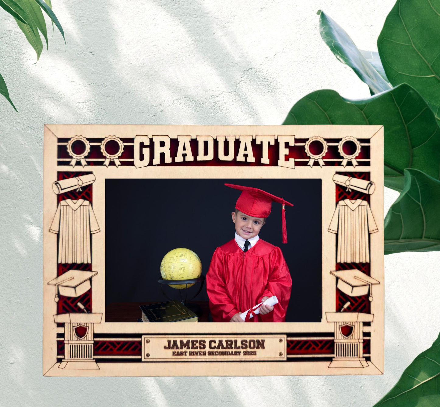 Custom Engraved Graduation Photo Frame – Personalized Wooden Graduate Picture Frame, Laser Cut Keepsake Gift