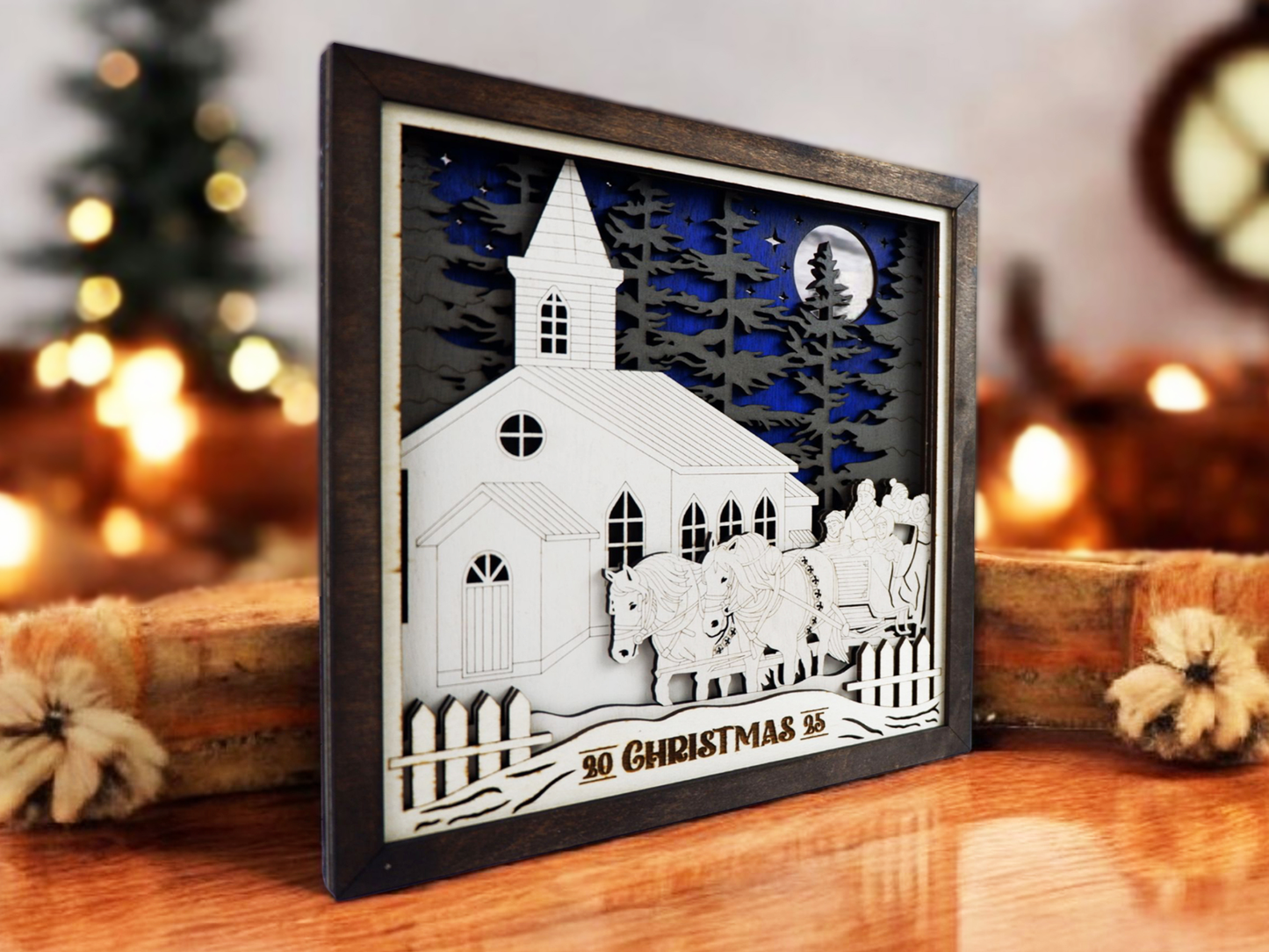 Personalized Family Home Wooden Decor – 3D Laser Cut & Engraved Wooden Sign