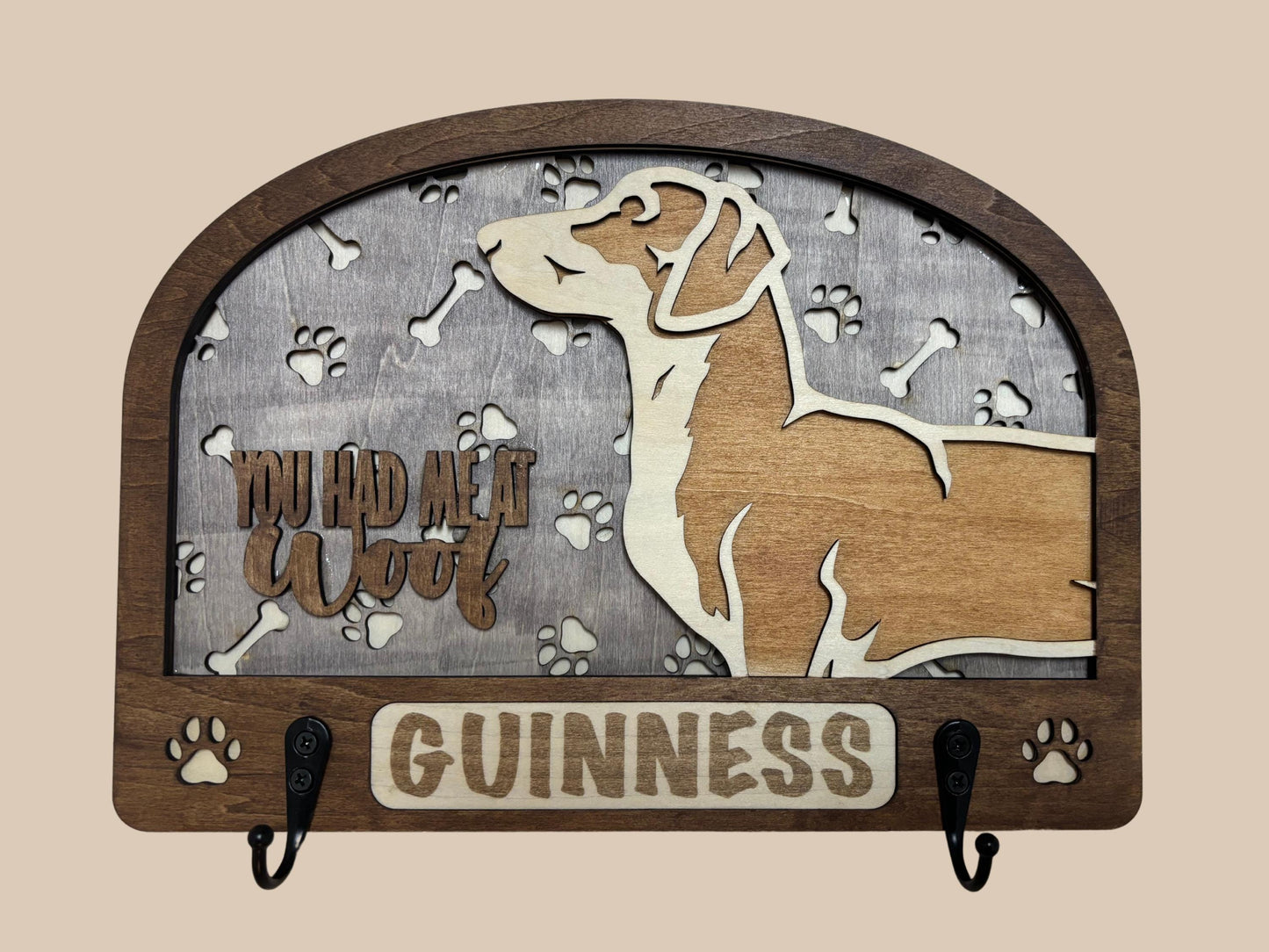 Dog Leash Holder Personalized Leash Hanger,Gift for Dog Owner, Gift for Dog, Dog Leash Holder for wall, Dog Lover gift, Pet gifts