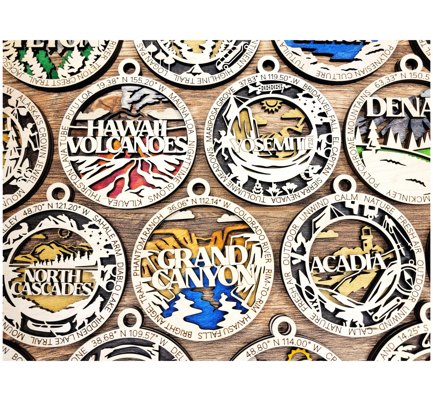 National Park Christmas Ornament – Hand Painted Wooden Keepsake
