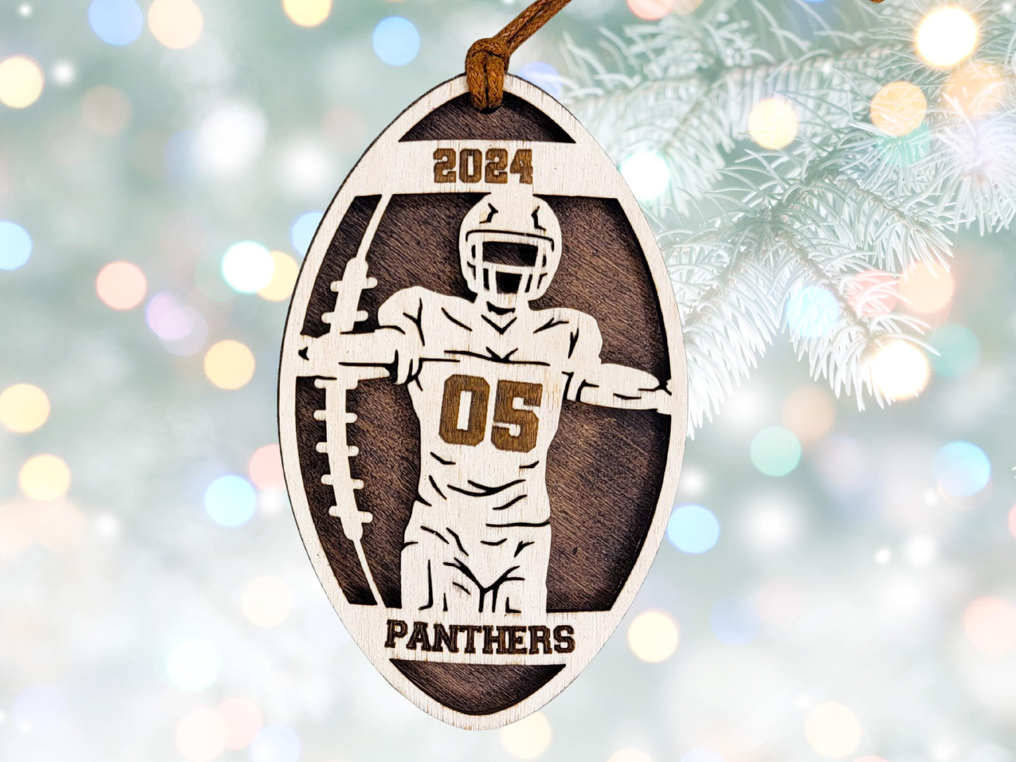 Personalized Football Ornament – Custom Player or Team Name