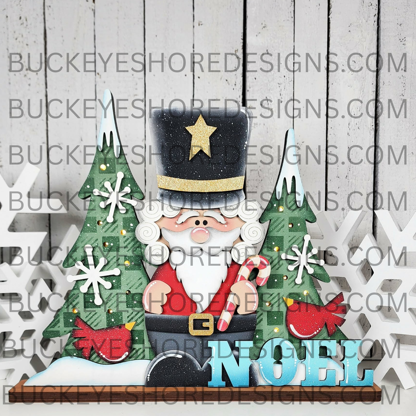 Nutcracker Light-Up Shelf Sitter – Hand Painted Christmas Decor