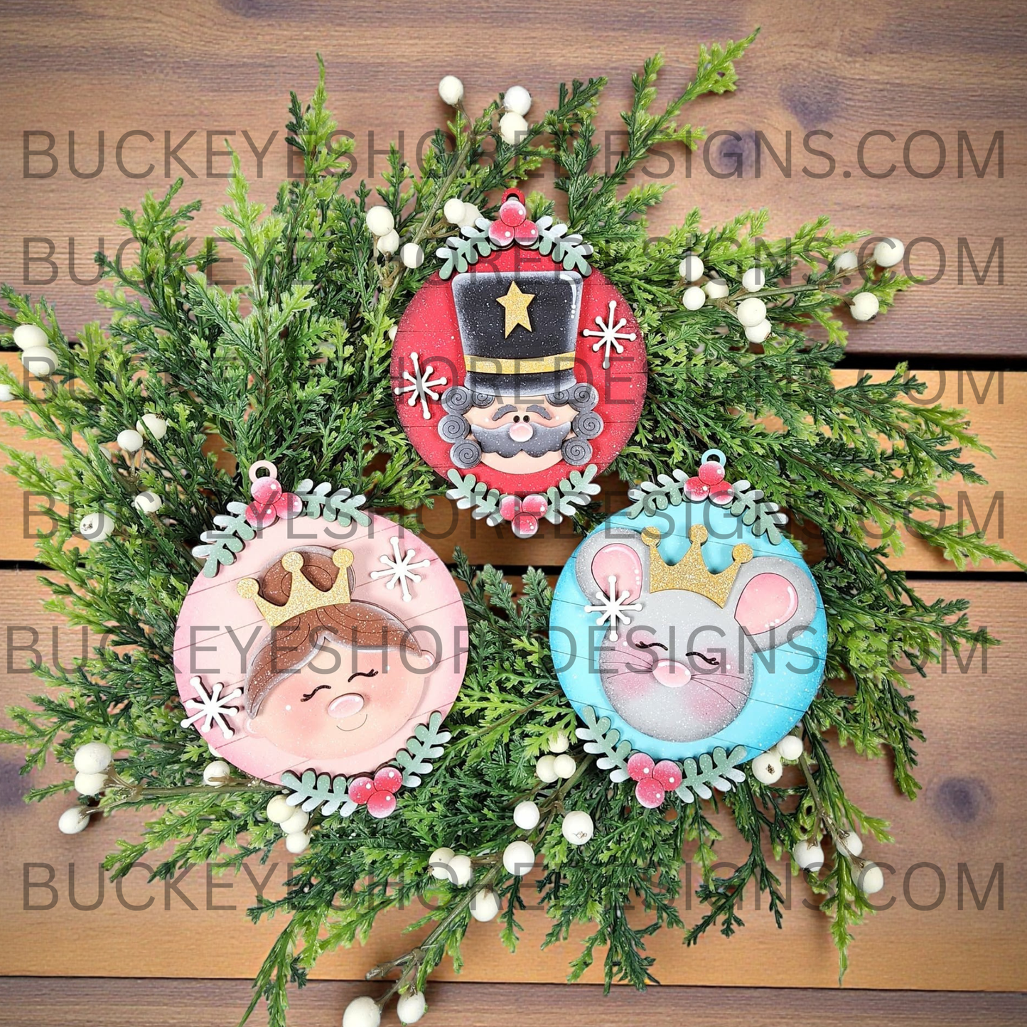 Nutcracker Ballet Ornament – Hand Painted MDF Christmas Tree Decor