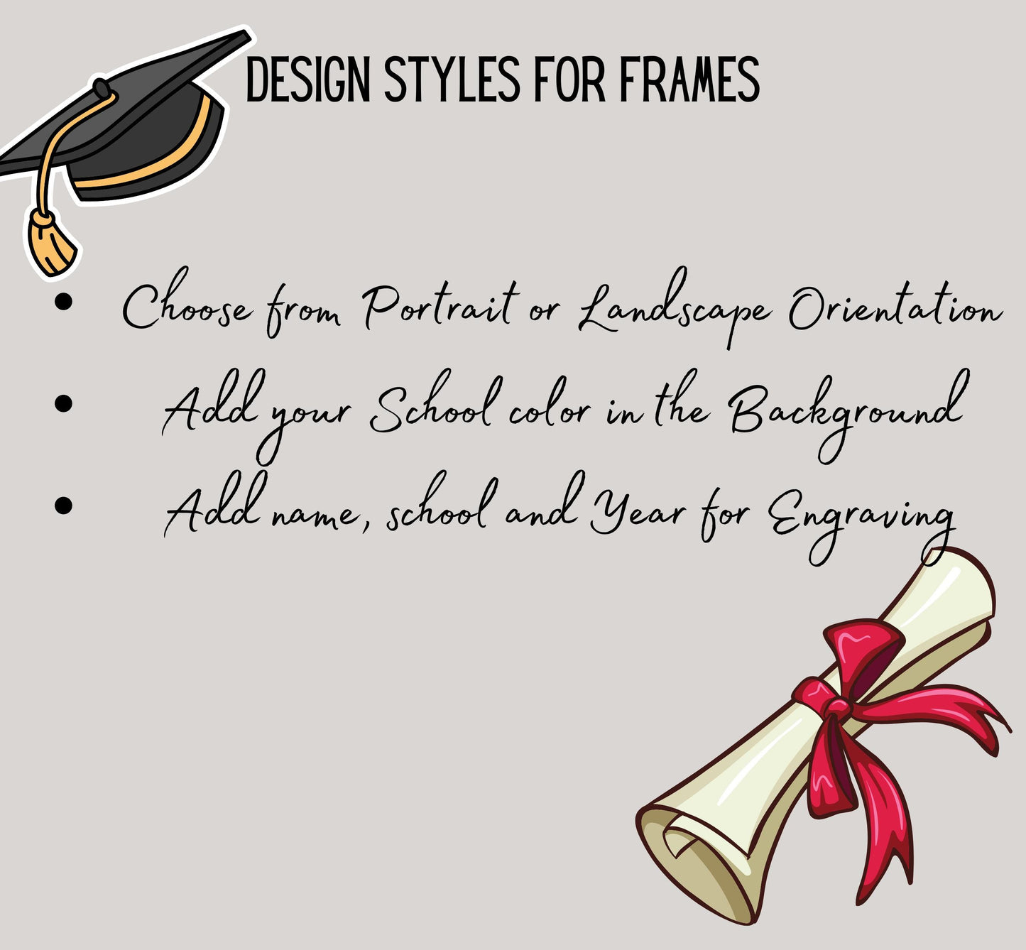 Custom Engraved Graduation Photo Frame – Personalized Wooden Graduate Picture Frame, Laser Cut Keepsake Gift