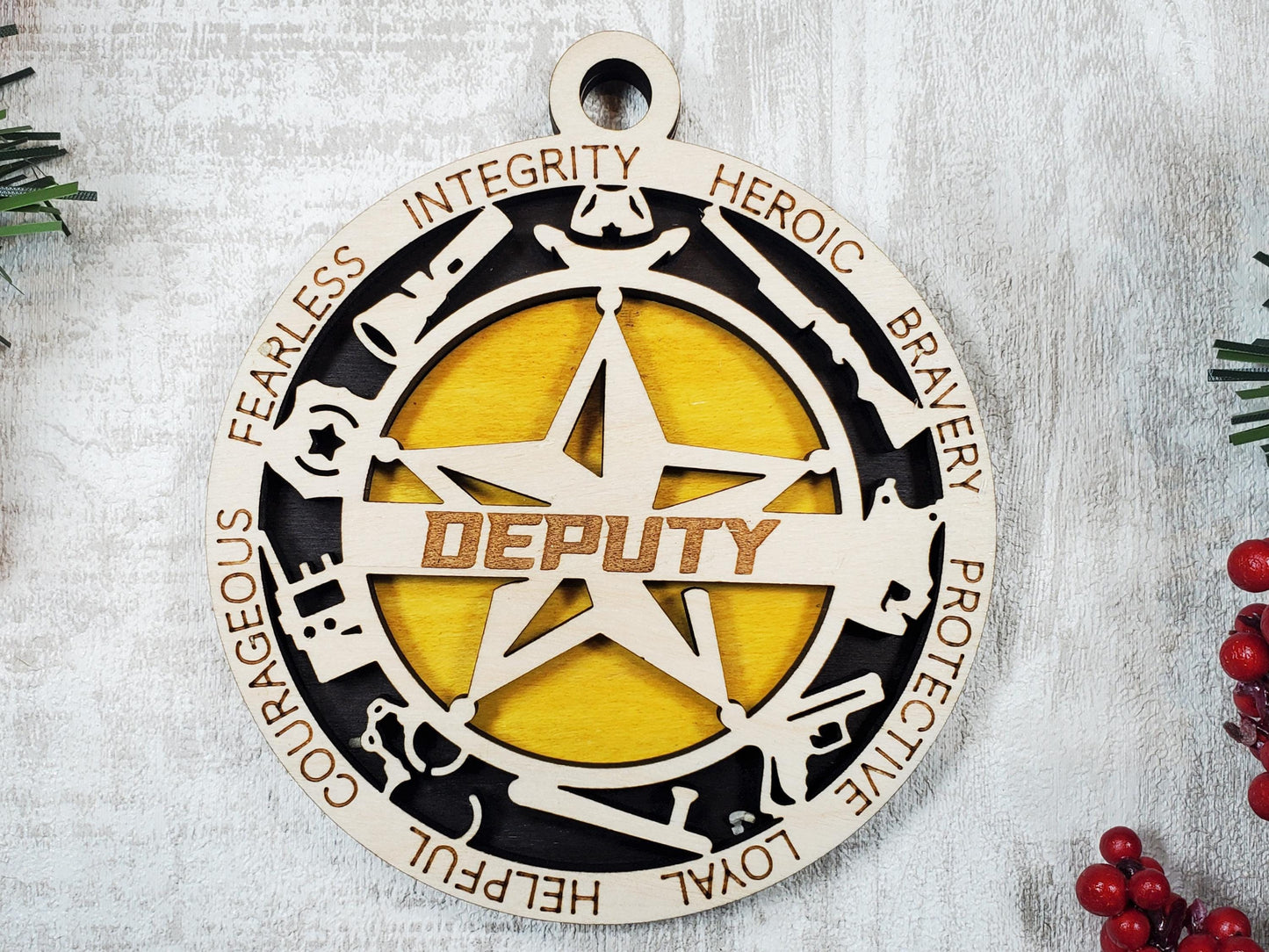 Sheriff Christmas Ornament – Personalized Law Enforcement Gift