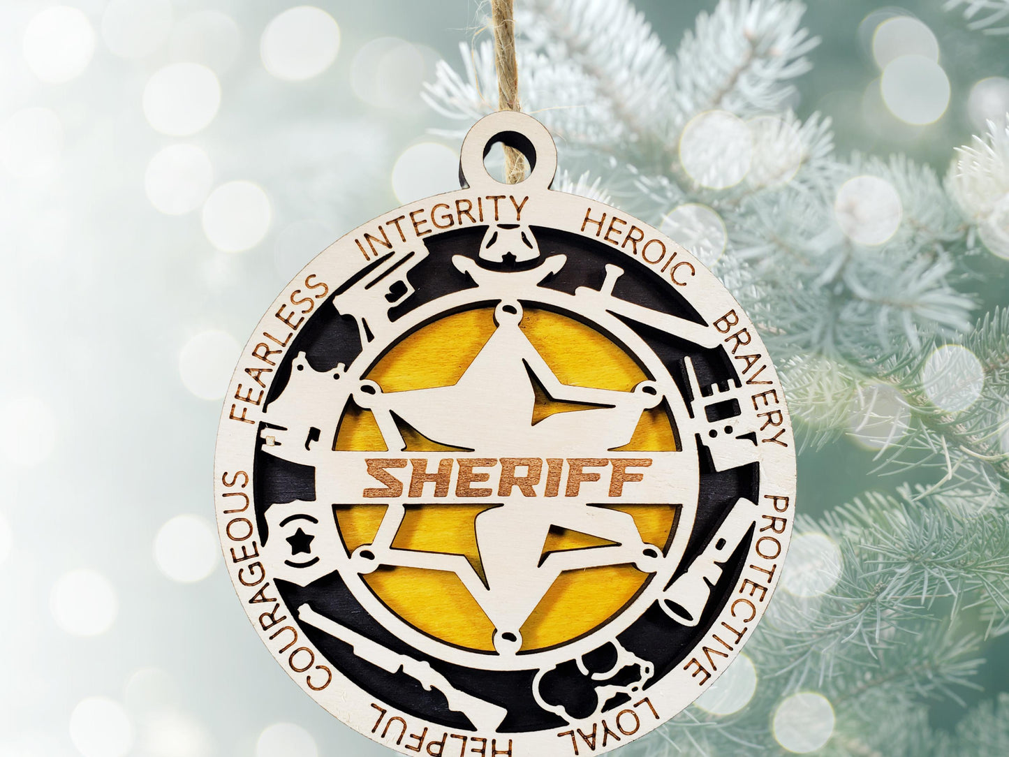 Sheriff Christmas Ornament – Personalized Law Enforcement Gift