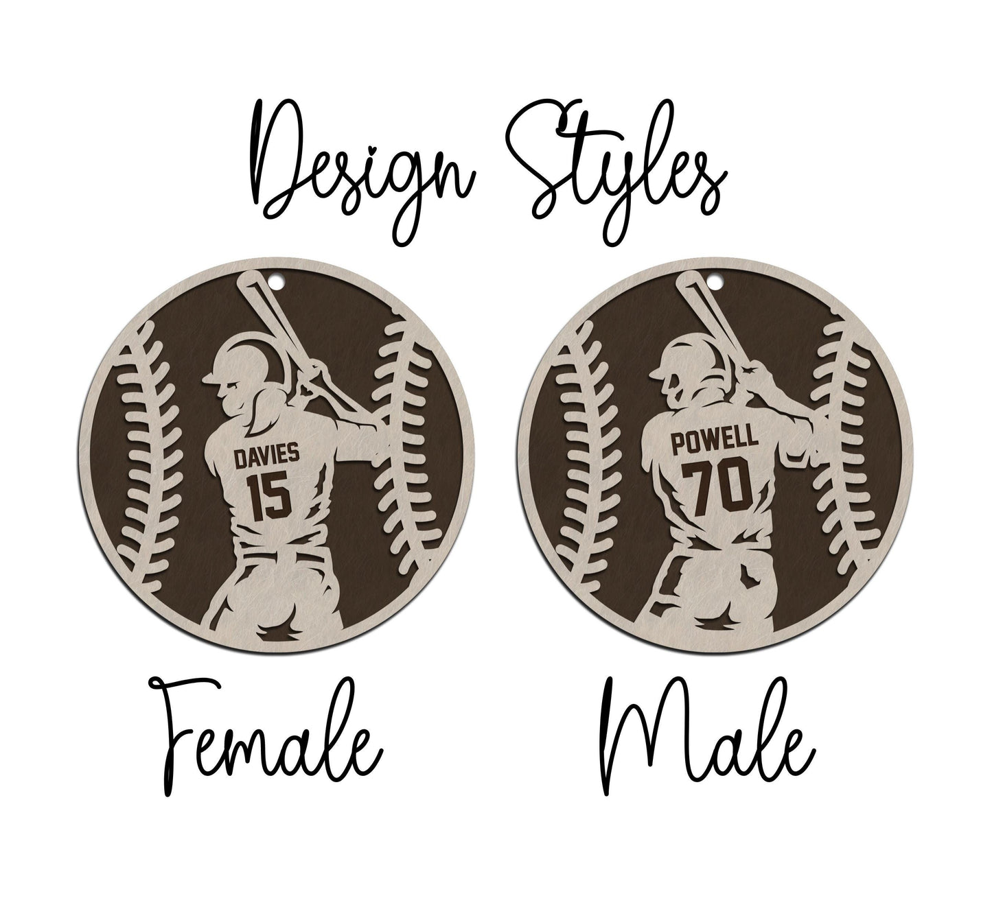 Personalized Baseball or Softball Ornament – Custom Player or Team Name