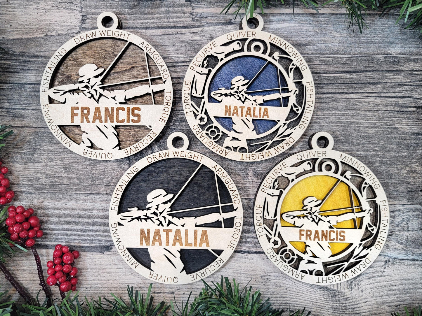 Personalized Archery Ornament – Custom Name or Team Name