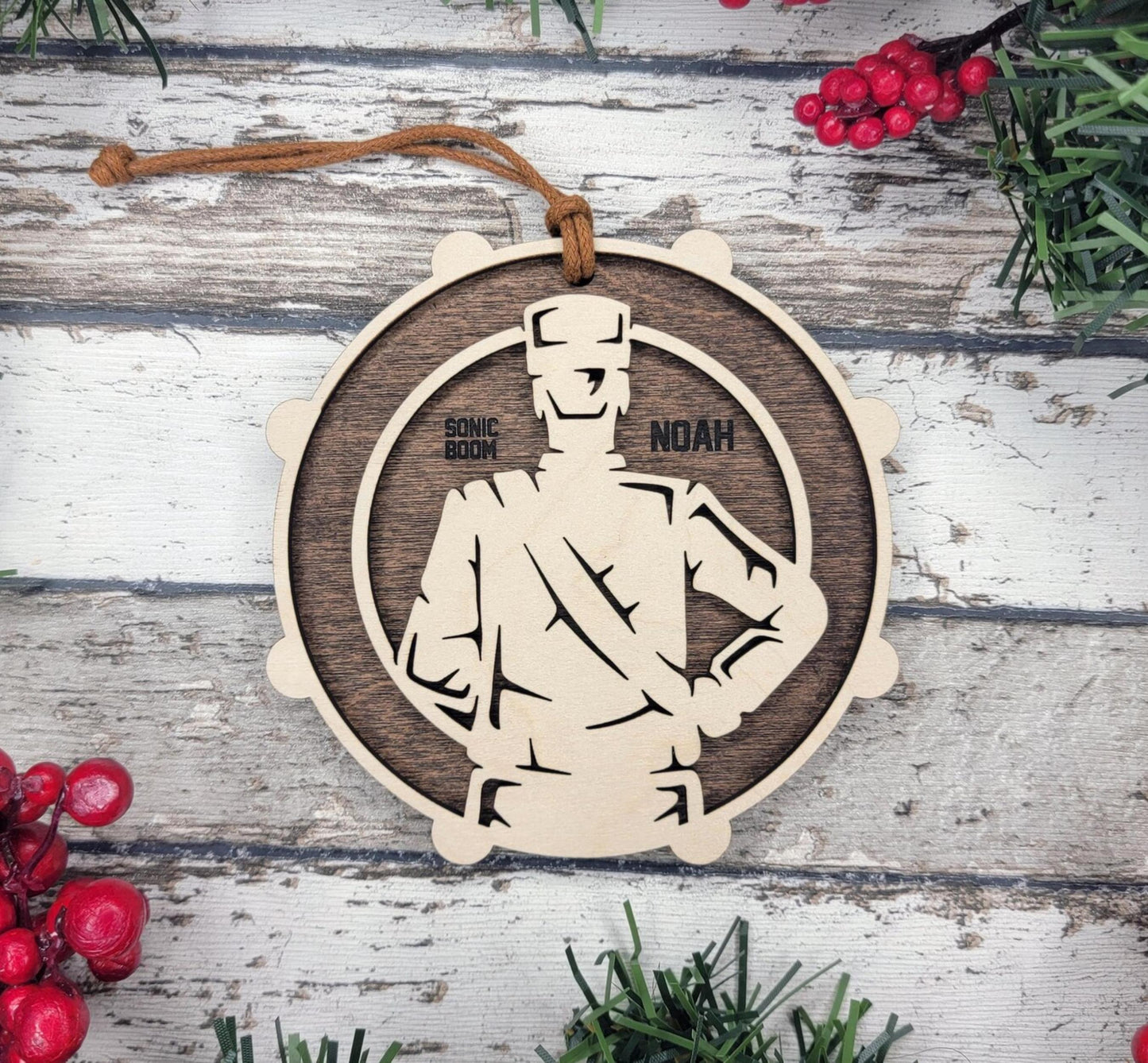 Marching Band Personalized Ornament – Custom Laser Engraved Christmas Ornament, Handmade 4 Inch Wood Keepsake with Name
