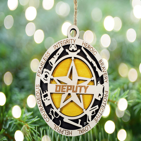 Sheriff Christmas Ornament – Personalized Law Enforcement Gift