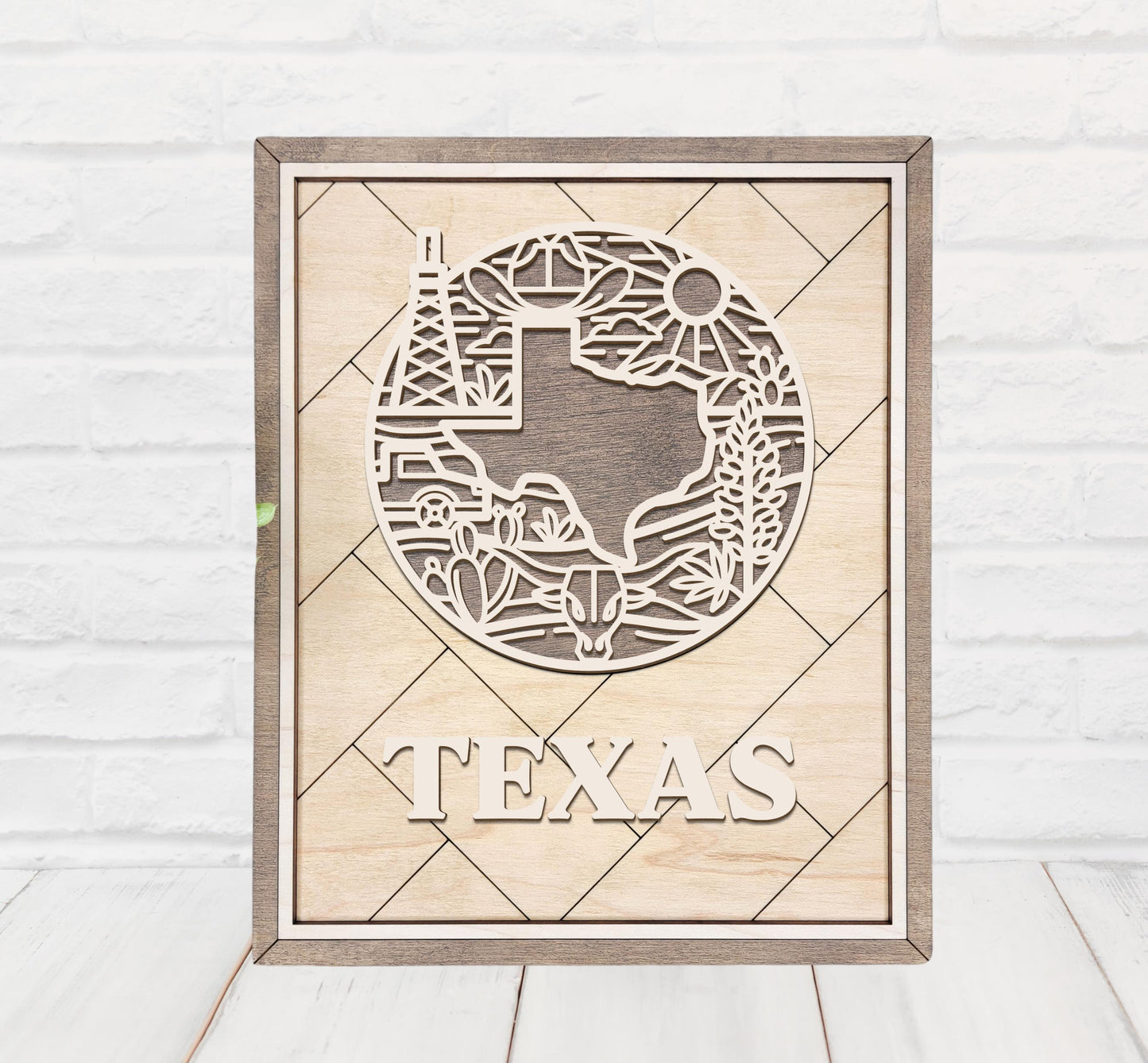 Custom Wood Texas Home Sign - Perfect Gift for Him - Texas Wall ArtTexas State Wall Art – Handmade Wood Sign Celebrating Texas Symbols, History & Culture | Gift-Ready with Easel Display