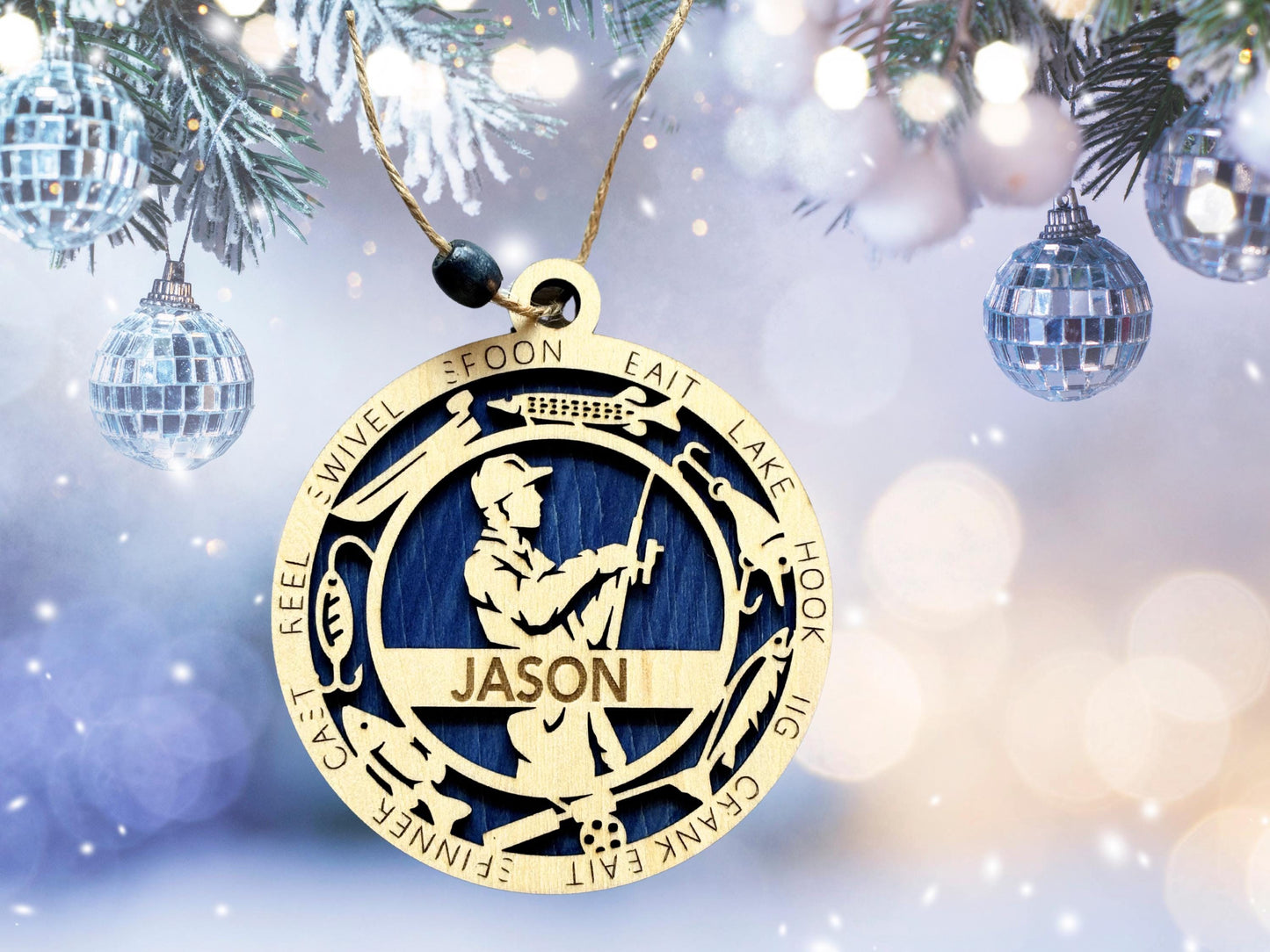 Fishing Personalized Ornament – Custom Name
