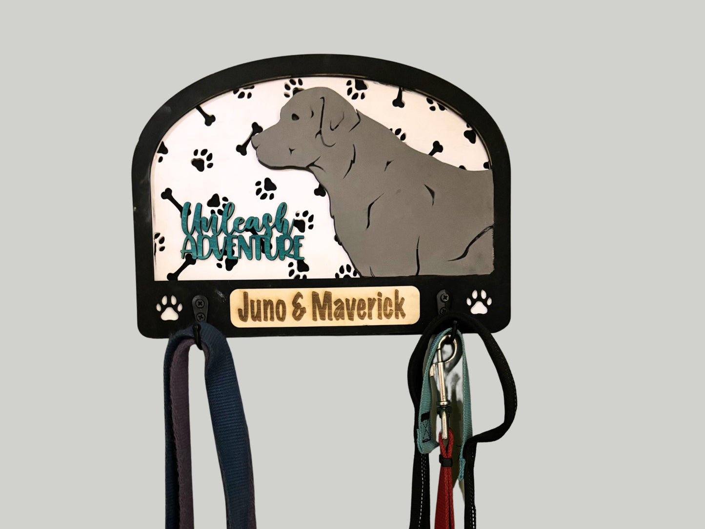 Dog Leash Holder Personalized Leash Hanger,Gift for Dog Owner, Gift for Dog, Dog Leash Holder for wall, Dog Lover gift, Pet gifts