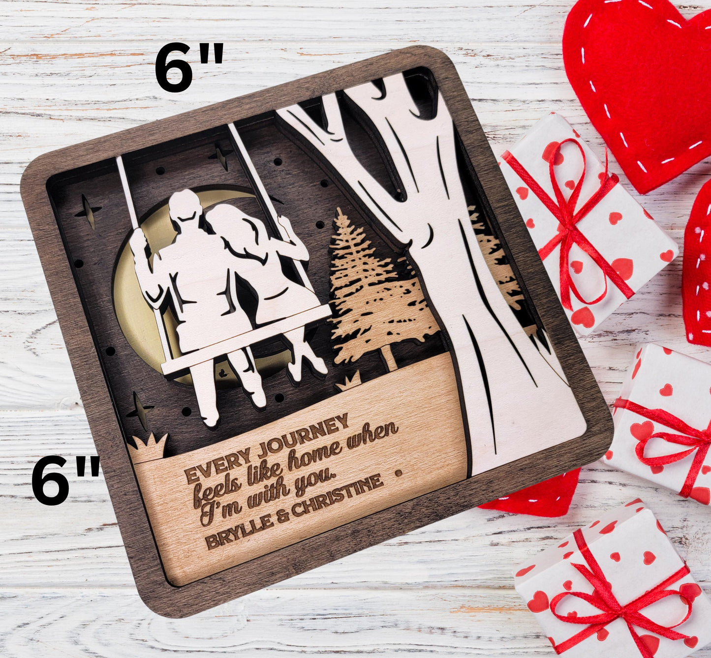 Personalized Couples Sign – Custom Laser Engraved Wooden Plaque | Anniversary, Wedding, or Valentine’s Gift