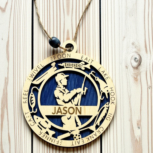 Fishing Personalized Ornament – Custom Name