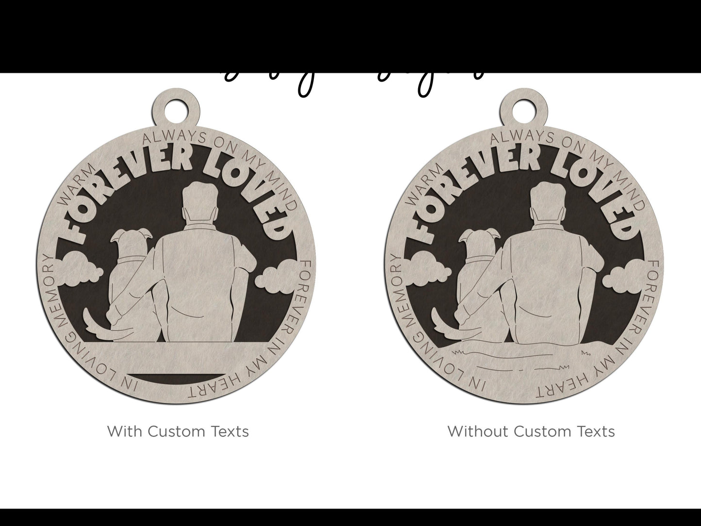 Memorial Dog Ornament – Personalized Pet Loss Keepsake with Name & Dates