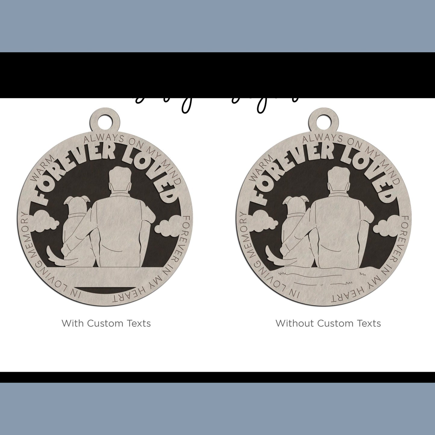 Memorial Dog Ornament – Personalized Pet Loss Keepsake with Name & Dates
