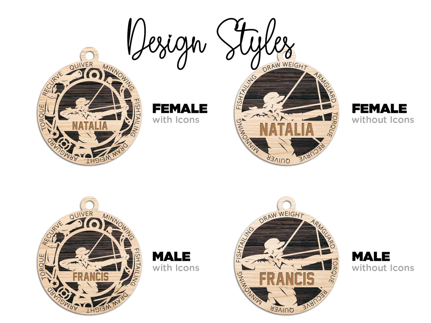 Personalized Archery Ornament – Custom Name or Team Name