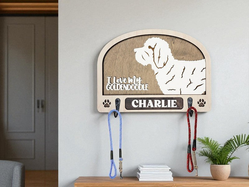 Dog Leash Holder Personalized Leash Hanger,Gift for Dog Owner, Gift for Dog, Dog Leash Holder for wall, Dog Lover gift, Pet gifts