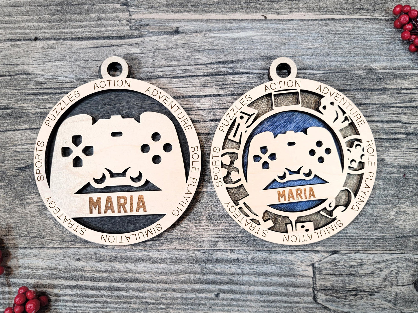 Personalized Gamer Christmas Ornament – Custom Engraved Video Game Gift