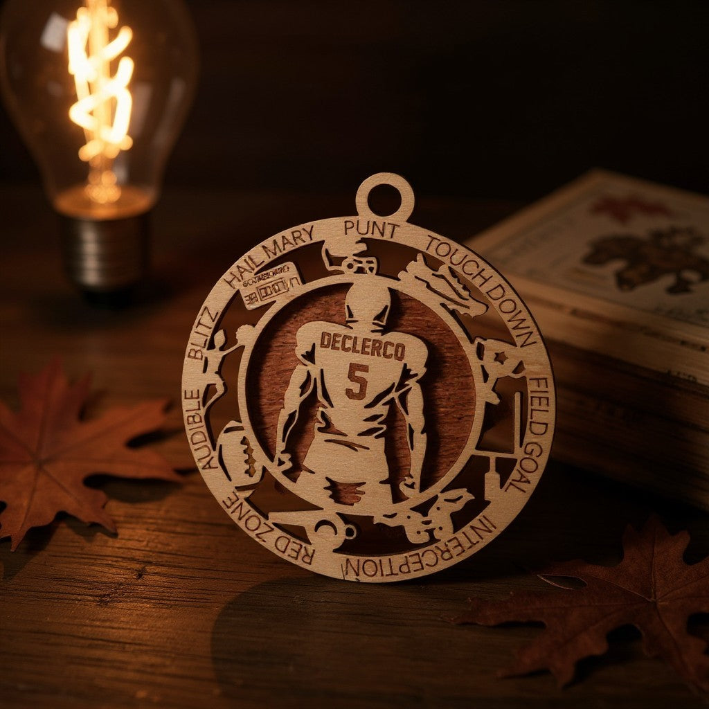 Football Personalized Ornament β Custom Gift for Players & Coaches