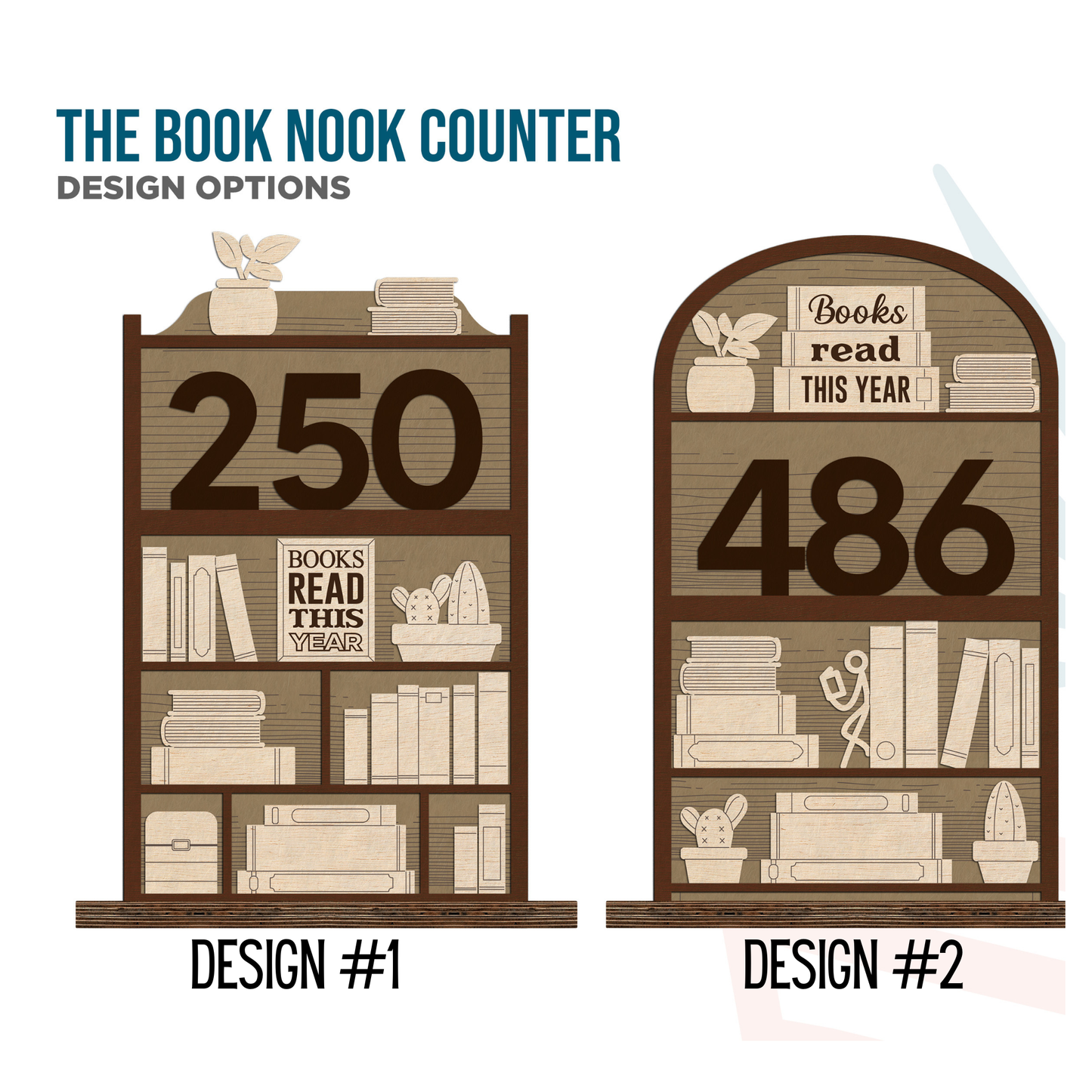 Book Nook Counter Display – Reading Tracker for Desk or Shelf