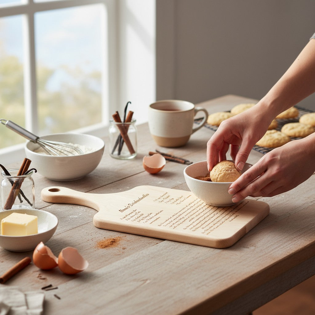 Custom Handwritten Recipe Cutting Board – Engraved American Hardwood, Made in USA