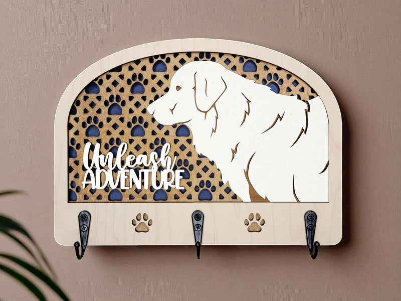 Dog Leash Holder Personalized Leash Hanger,Gift for Dog Owner, Gift for Dog, Dog Leash Holder for wall, Dog Lover gift, Pet gifts