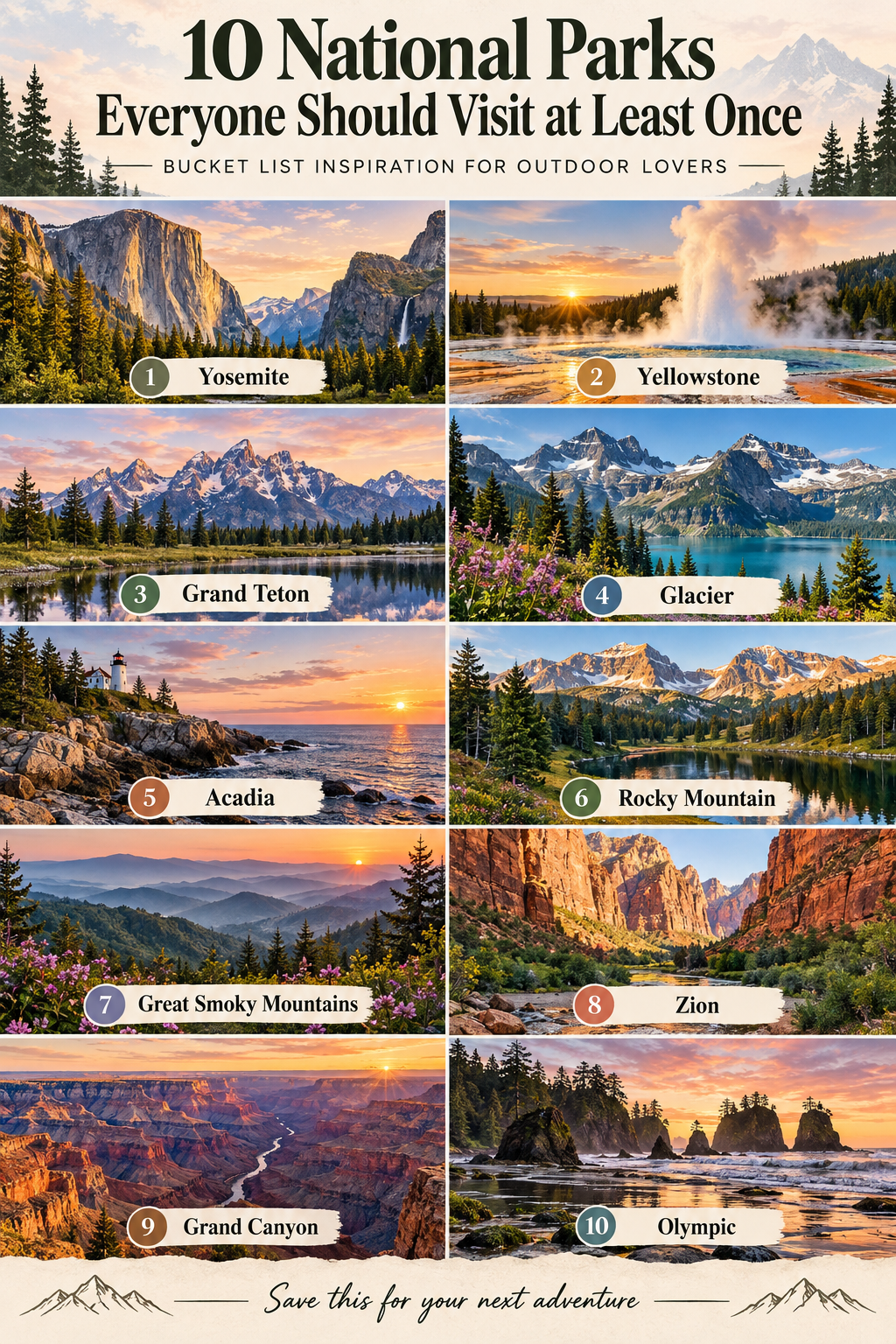10 National Parks Everyone Should Visit at Least Once
