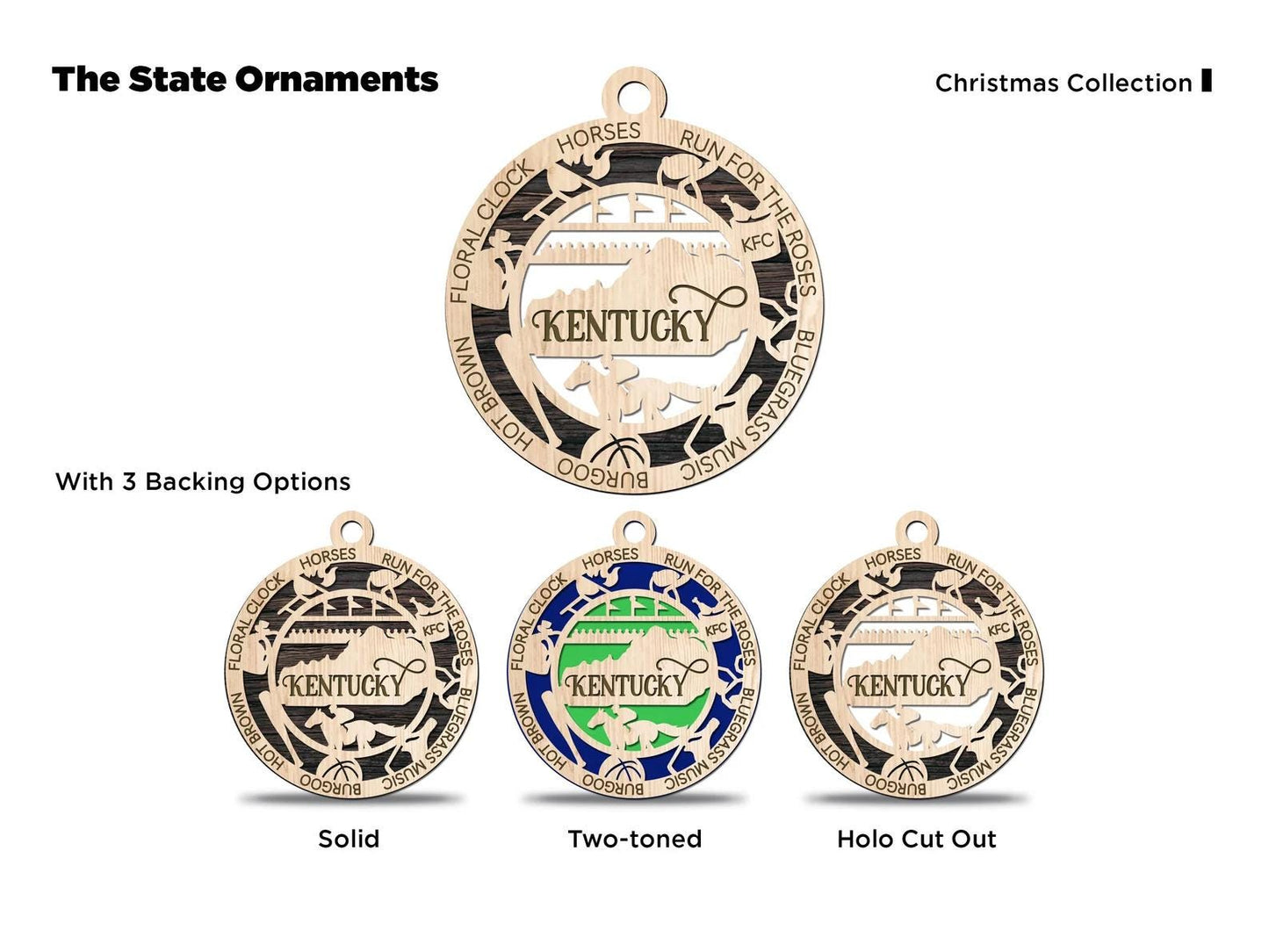 United States State Christmas Ornament – Personalized Wooden Travel Keepsake
