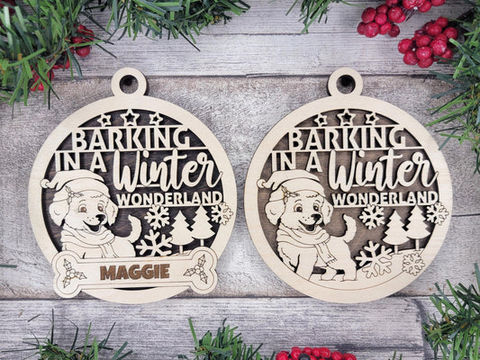dog christmas personalized ornament
