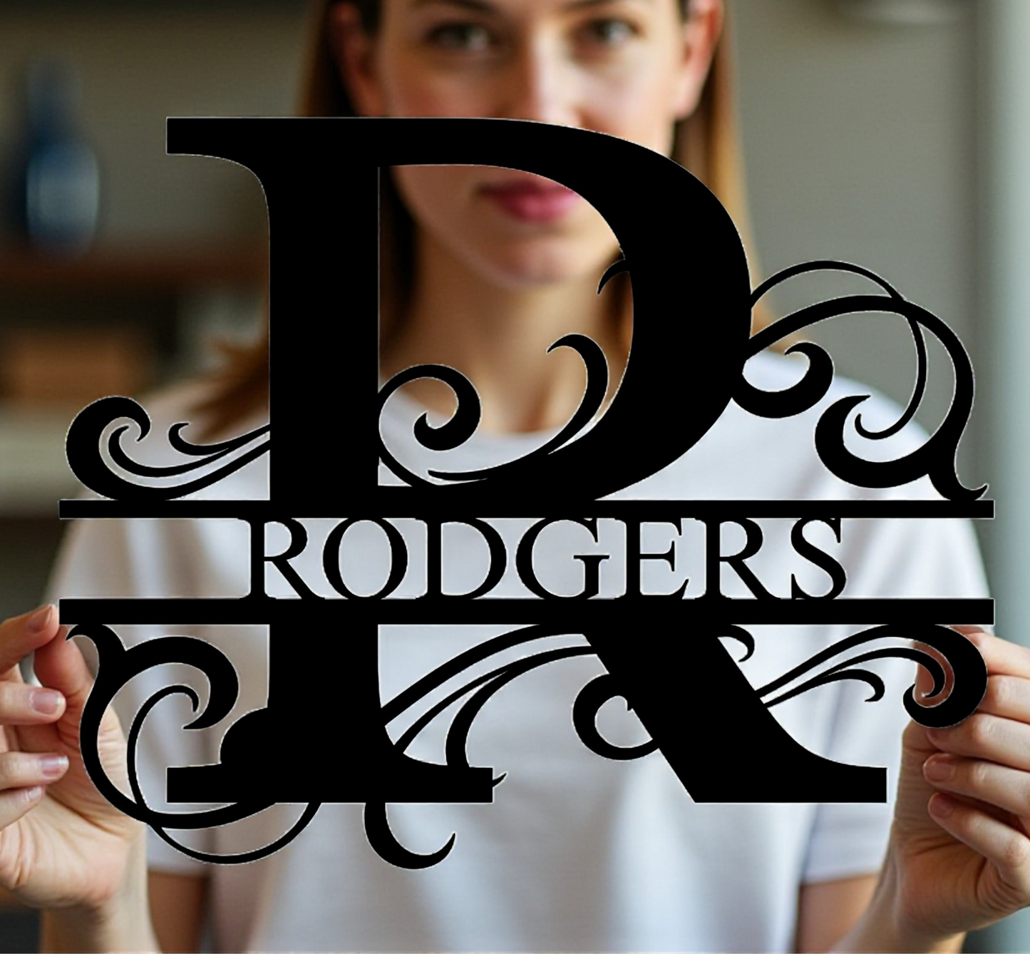 Personalized Metal Monogram Sign