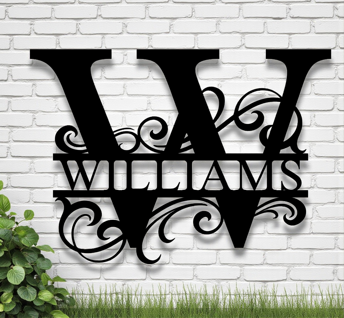 Personalized Metal Monogram Sign