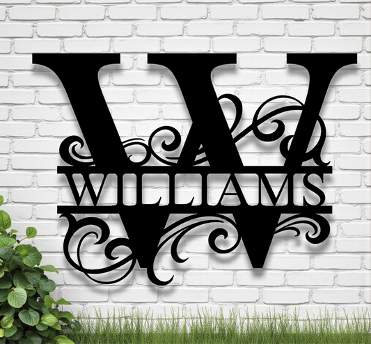 Personalized Metal Monogram Sign
