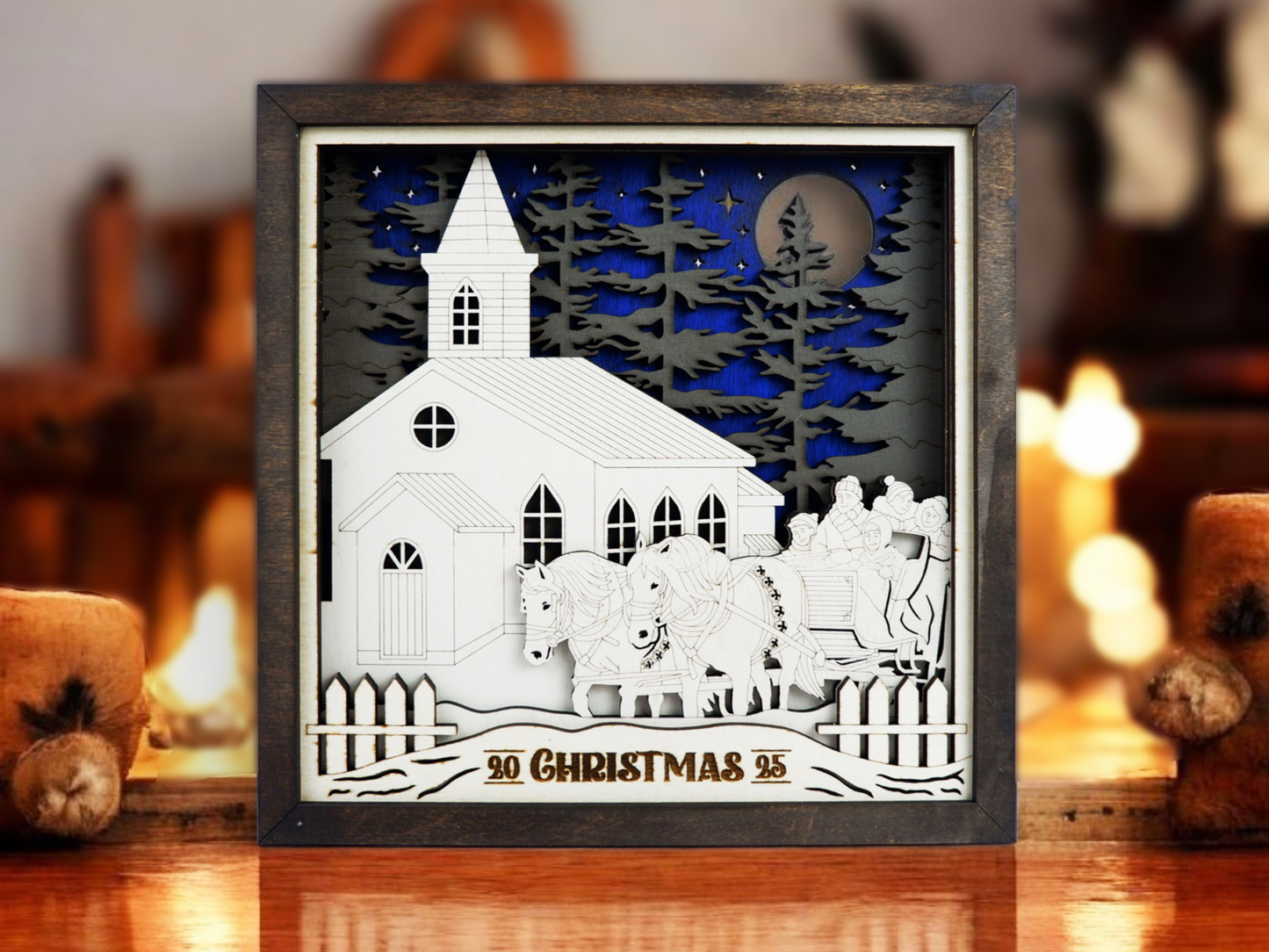 Personalized Family Home Wooden Decor  – 3D Laser Cut & Engraved Wooden Sign