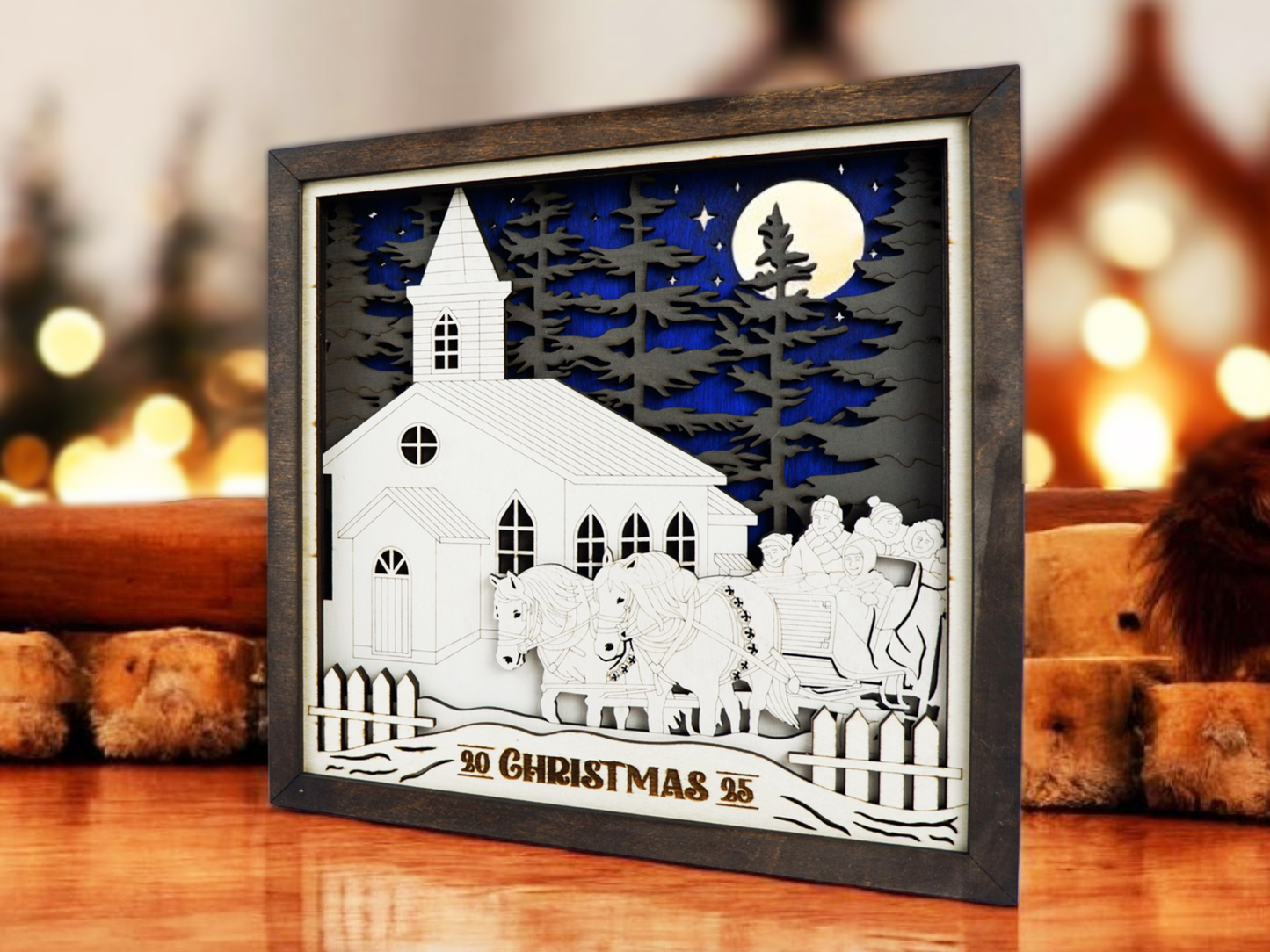 Personalized Family Home Wooden Decor  – 3D Laser Cut & Engraved Wooden Sign