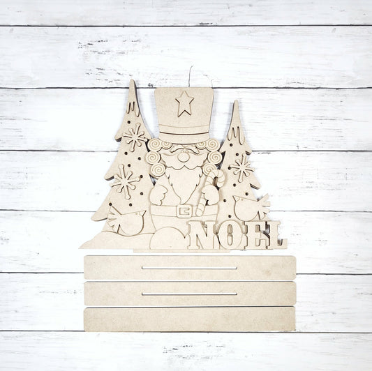 Light-Up Nutcracker Shelf Sitter – DIY Paint Your Own MDF | 11" x 7" Christmas Decor