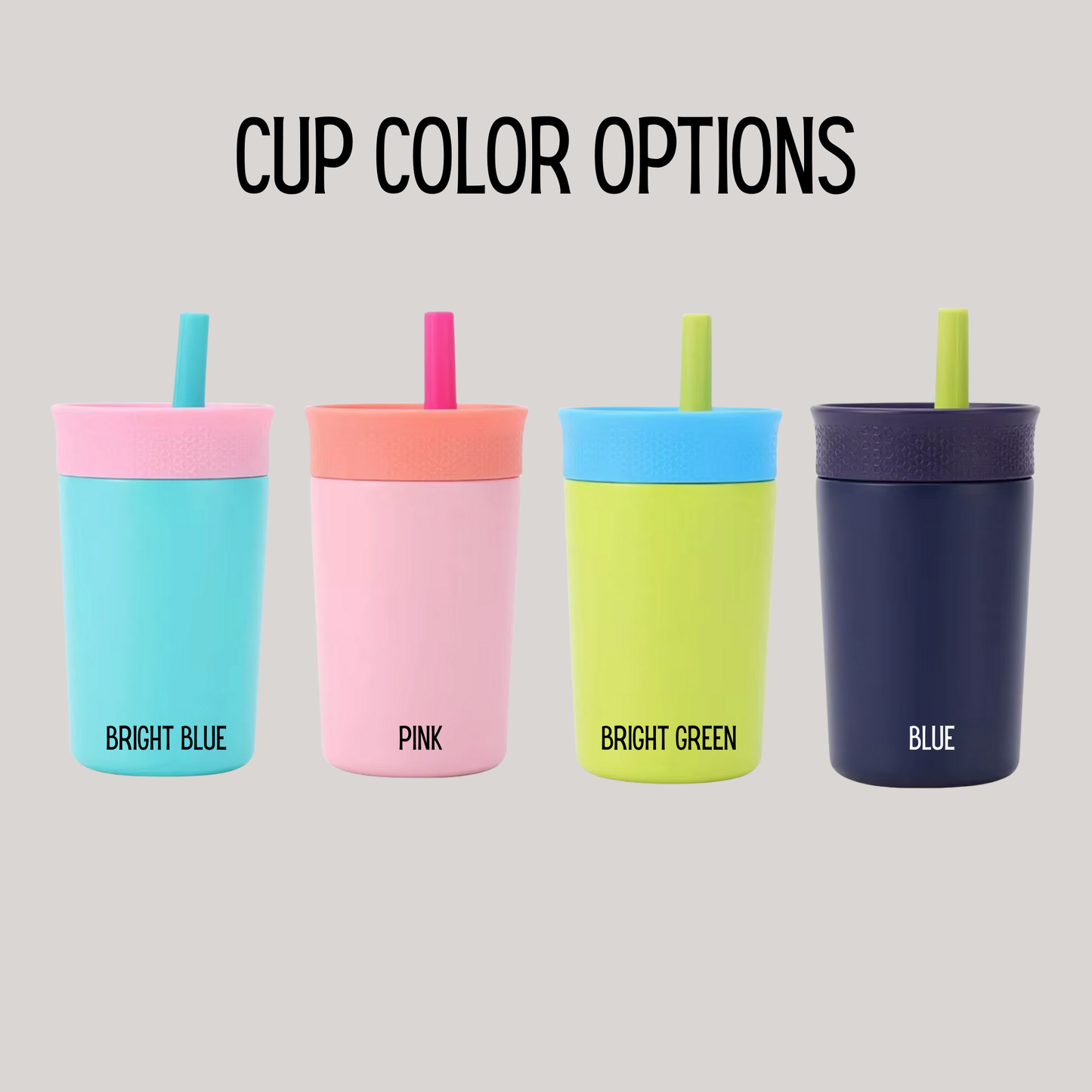 New Designs, Engraved Kids 12oz Stainless Steel Sip Tumbler – Spill-Resistant Straw Lid