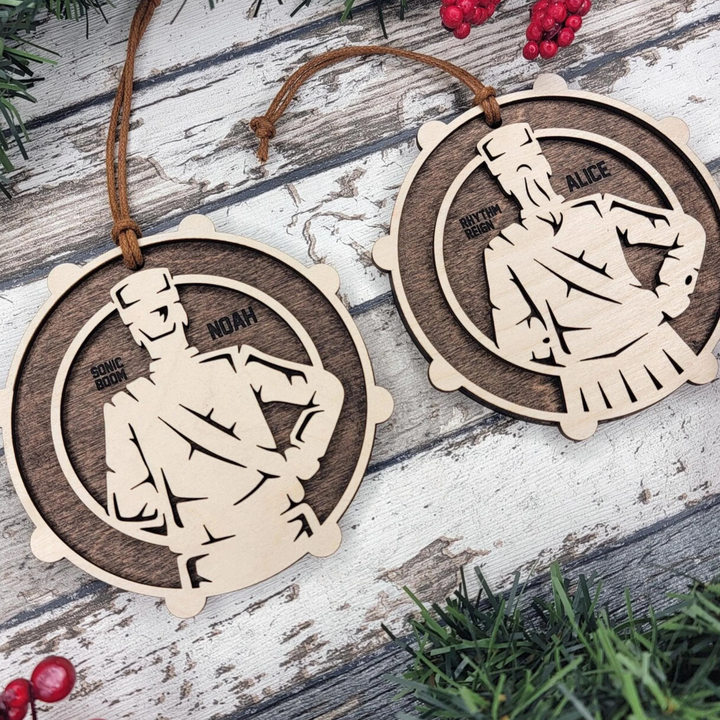 Marching Band Personalized Ornament – Custom Laser Engraved Christmas Ornament, Handmade 4 Inch Wood Keepsake with Name
