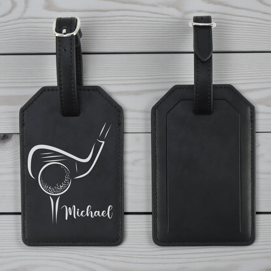 Personalized Groomsman Luggage Tag – Engraved Monogram for Men