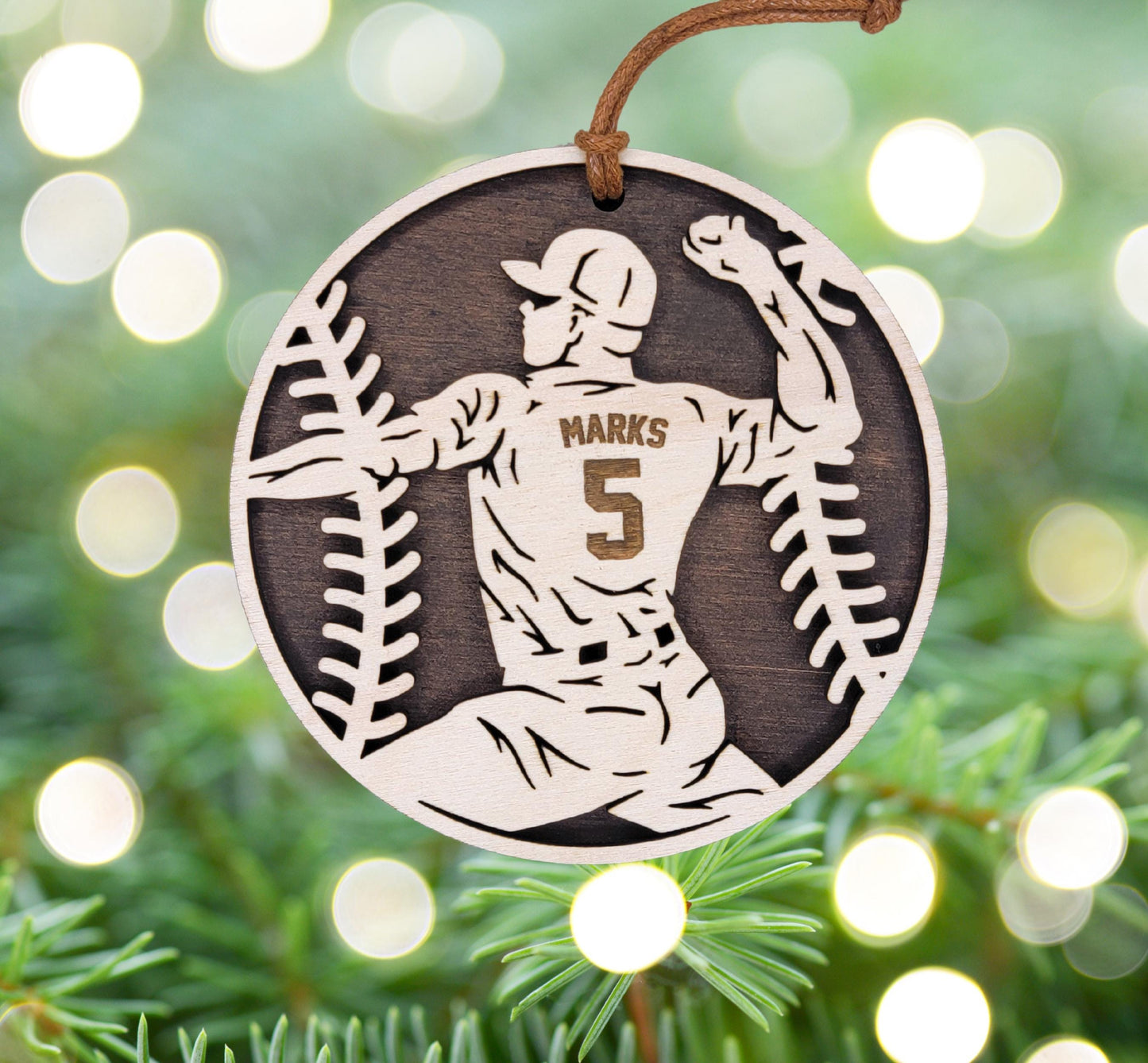Personalized Baseball Ornament – Engraved Gift for Players & Coaches
