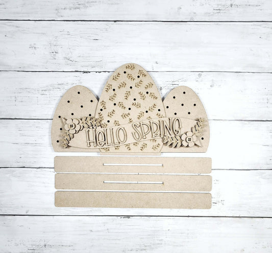 Happy Easter Shelf Sitter – DIY Paint Your Own MDF | 11" x 7" Easter Decor