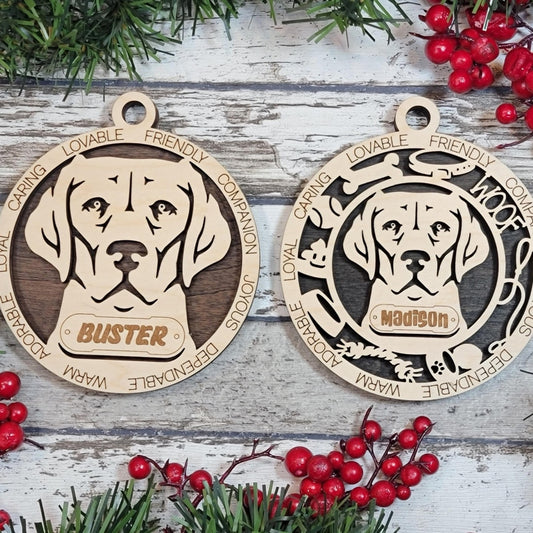 Personalized Dog Breed Ornament – Custom Pet Name