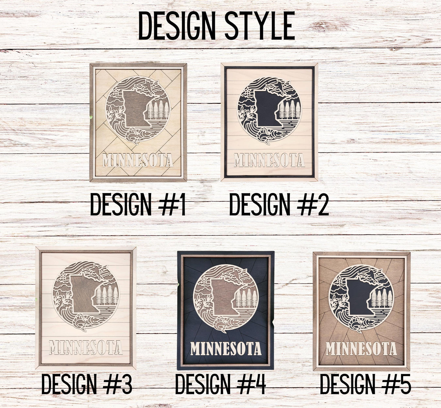 Minnesota State Wall Art – Handmade Wooden Sign Celebrating Minnesota Symbols, Nature & Culture | Gift-Ready with Easel Display