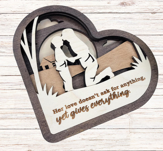 Personalized Mom Sign Plaque – Laser Engraved Wooden Gift,  Mother’s Day, Birthday, Grandma Keepsake
