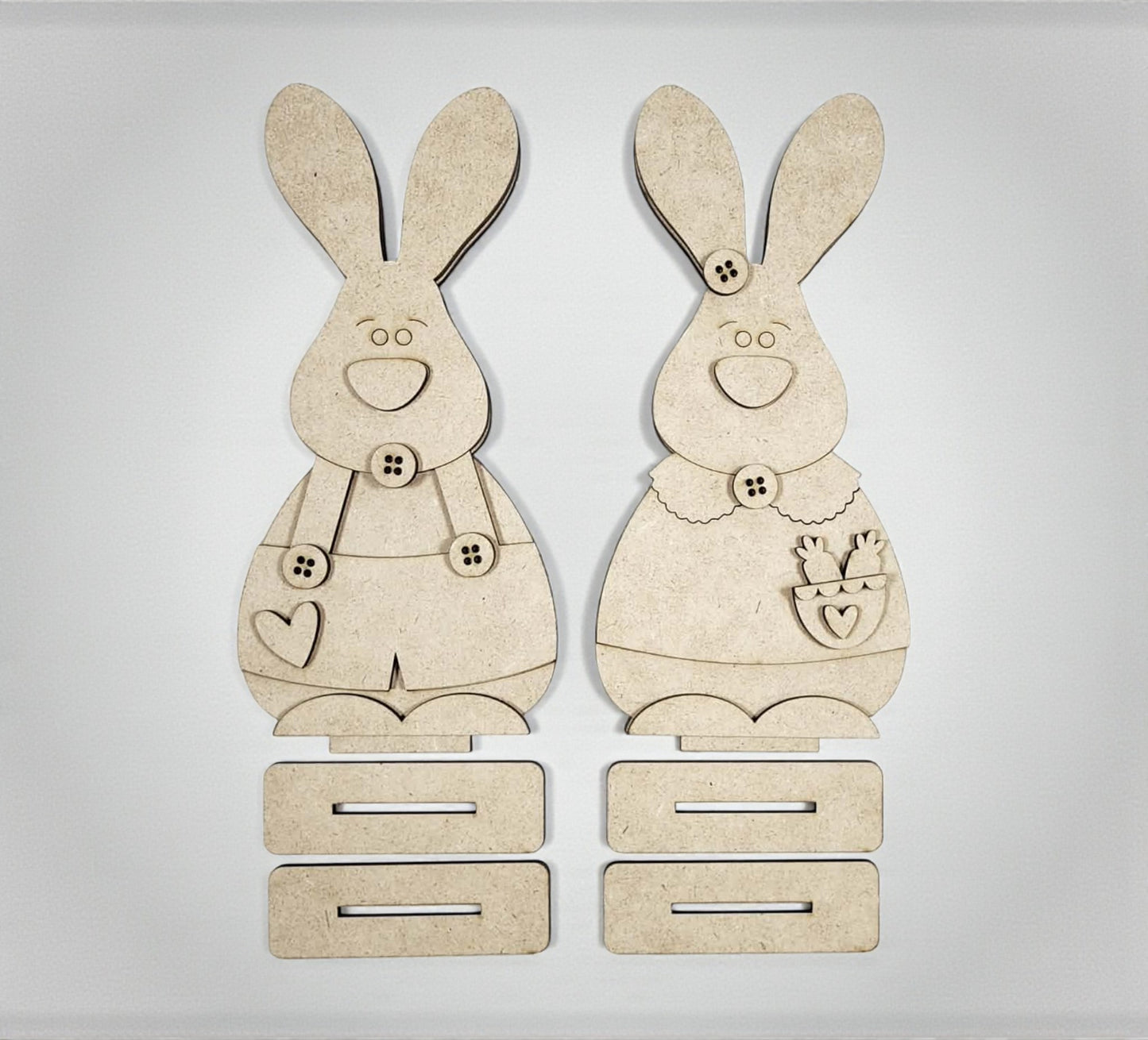 Bunny Shelf Sitter – DIY Paint Your Own MDF | 3" x 8" Easter / Spring Decor