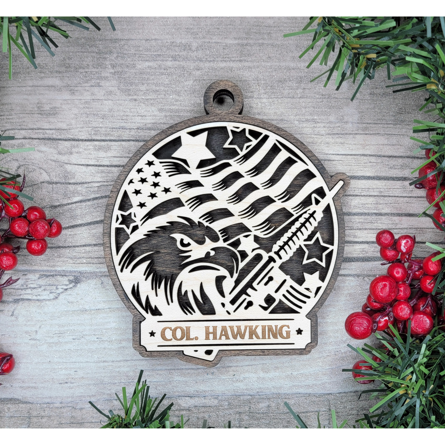 Armed Forces Personalized Christmas Ornament – Laser Engraved Military Keepsake