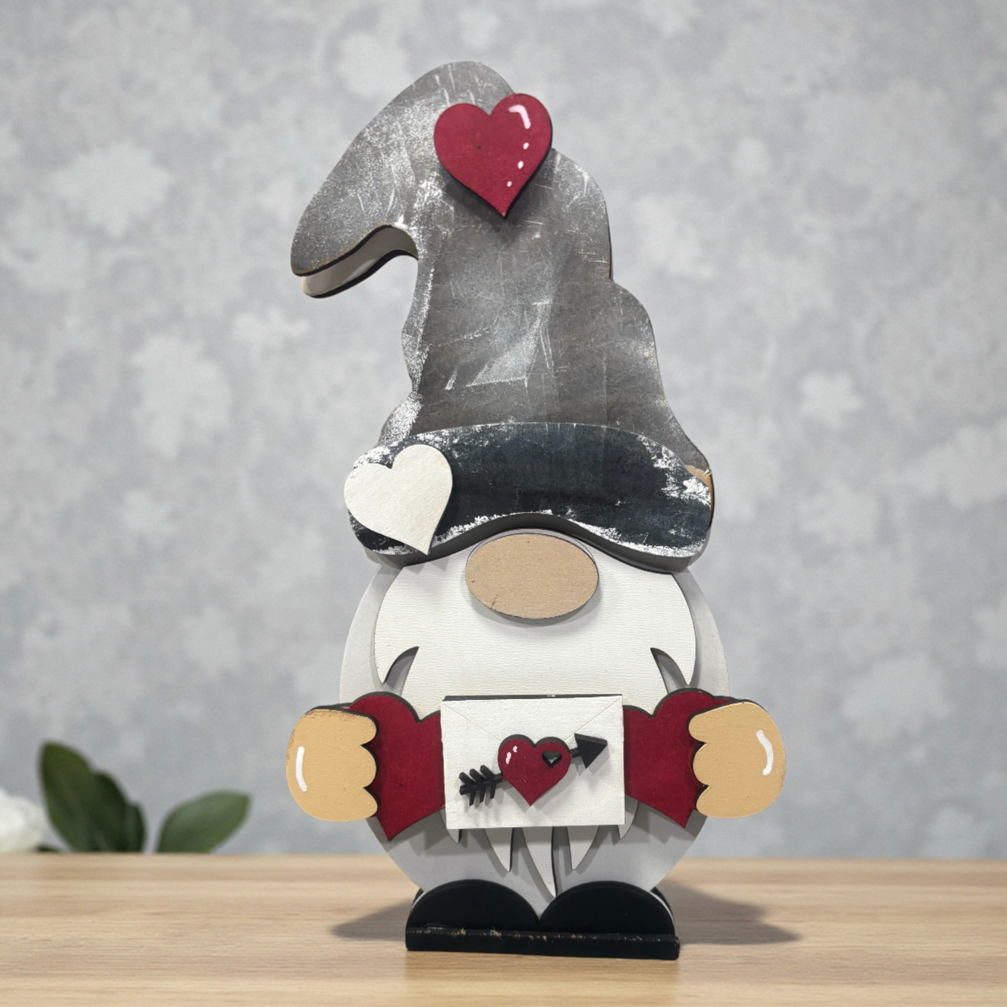 Valentine’s Day  Gnome Decor – Handmade Holiday Shelf Sitter with Cute Outfit