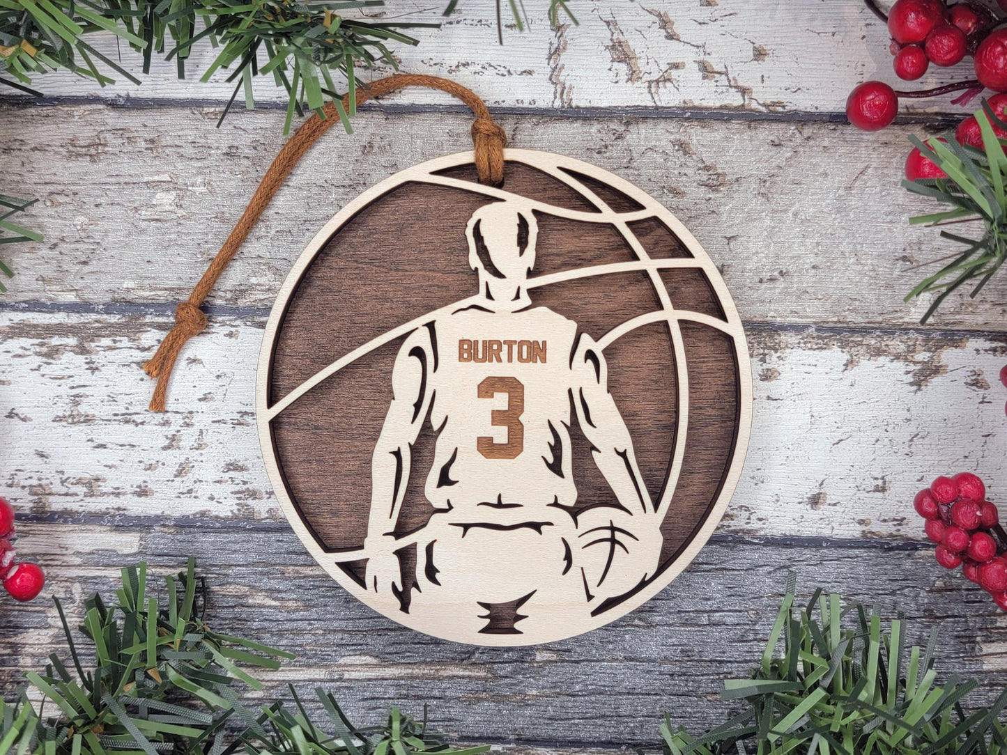 Personalized Basketball Ornament – Custom Sports Gift